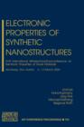 Image for Electronic Properties of Novel Nanostructures