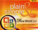 Image for Microsoft Office Word 2007 plain &amp; simple