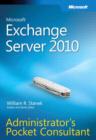 Image for Microsoft Exchange server 2010: administrator&#39;s pocket consultant