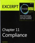 Image for Compliance  : excerpt from Microsoft Exchange Server 2013 inside out