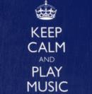 Image for KEEP CALM PLAY MUSIC BLUE MEMO BLOCK