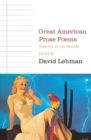 Image for Great American Prose Poems: From Poe to the President