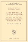 Image for Boswell&#39;s Life of Johnson  : an edition of the original manuscript