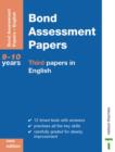 Image for Bond Assessment Papers : Third Papers in English 9-10 Years