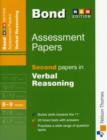 Image for Bond Second Papers in Verbal Reasoning 8-9 Years