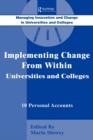 Image for Implementing Change from Within in Universities and Colleges