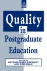 Image for Quality in Postgraduate Education