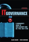 Image for IT governance  : a manager&#39;s guide to data security and BS 7799/ISO 17799