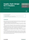 Image for Case Study: Supply Chain Design for E-Retailers