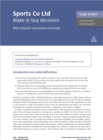 Image for Case Study: Sports Co. Ltd: Make or Buy Decisions