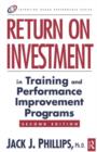 Image for Return on Investment in Training and Performance Improvement Programs