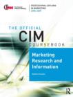Image for CIM Coursebook 08/09 Marketing Research and Information