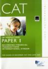 Image for CAT - 1 Recording Financial Transactions (International)