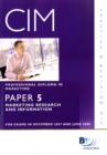 Image for CIM - 5 Marketing Research and Information