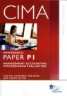Image for CIMA - P1: Management Accounting: Performance Evaluation