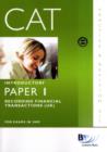 Image for CAT - 1 Recording Financial Transactions (UK)