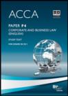 Image for ACCA - F4 Corporate and Business Law (English) : Study Text