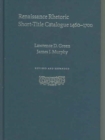 Image for Renaissance Rhetoric Short-Title Catalogue 1460-1700