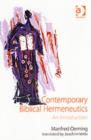 Image for Contemporary biblical hermeneutics  : an introduction