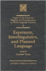 Image for Esperanto, Interlinguistics, and Planned Language