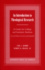Image for An Introduction To Theological Research : A Guide for College and Seminary Students