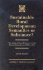 Image for Sustainable Rural Development: Semantics or Substance? : The Study of Rural Projects in North Western Sierra Leone (1985-1995)