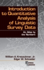 Image for Introduction to Quantitative Analysis of Linguistic Survey Data