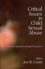 Image for Critical Issues in Child Sexual Abuse