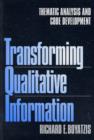 Image for Transforming qualitative information  : thematic analysis and code development