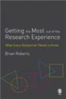 Image for Getting the most out of the research experience  : what every researcher needs to know