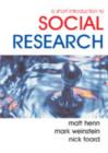 Image for A short introduction to social research