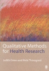 Image for Qualitative methods for health research