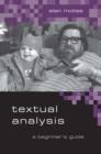 Image for Textual analysis  : a beginner&#39;s guide