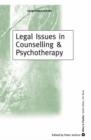 Image for Legal issues in counselling and psychotherapy