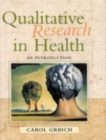 Image for Qualitative research in health  : an introduction