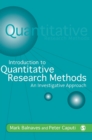 Image for Introduction to quantitative research methods  : an investigative approach