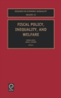 Image for Fiscal policy, inequality, and welfare