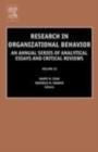 Image for Research in Organizational Behavior