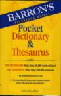 Image for Barron&#39;s Pocket Dictionary and Thesaurus