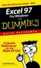 Image for Excel 97 for Windows for dummies  : quick reference