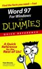 Image for Word 97 for Windows for Dummies Quick Reference