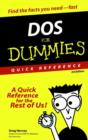 Image for DOS for dummies quick reference
