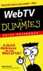 Image for WebTV for Dummies Quick Reference