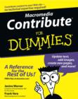 Image for Macromedia Contribute for Dummies