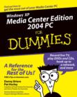 Image for Windows XP Media Center PC for dummies