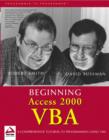 Image for Beginning Access 2000 VBA