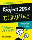 Image for Microsoft Project 2003 for dummies