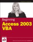 Image for Beginning Access 2003 VBA