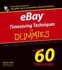 Image for eBay Timesaving Techniques For Dummies