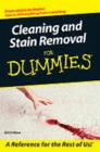 Image for Cleaning &amp; stain removal for dummies